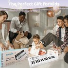 Kids Keyboard Musical Toys  37 Key Portable Electronic Piano With Microphone    