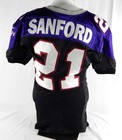 2003 Detroit Fury Sulecio Sanford  21 Game Used Signed Black Jersey 42 070
