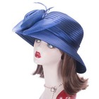 Satin Ribbon Women Dress Church Bridal Wedding Kentucky Derby Party Hats A433