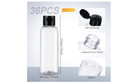 36 Pcs Plastic Travel Bottles 4oz Disc Top Flip Cap Empty Refillable Squeeze
