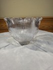 Extensive Holophane Clear Glass Ribbed Ruffled Shade 2 1 4  Fitter