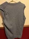 Coofandy Sweater Vest Mens Large Gray V-neck Casual Cable Knit Button Down 