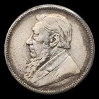          South Africa 1895 1 Shilling  925 Silver Coin Paul Kruger   Wreath