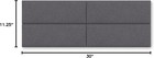 New Jaxx Panelist Padded Queen Headboard     Set Of 4 Wall Mounted Panels Charcoal