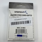 Sabrent Usb External Stereo Sound Adapter For Windows   Mac Plug And Play
