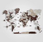 Awesometik 3d Wooden World Map Cappuccino Medium 39   x24    Wall Decor New In Box