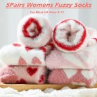 Fuzzy Socks For Women 5 Pairs Soft Cozy Socks Valentines Day Gifts For Her 
