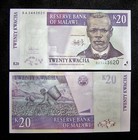 100 Pcs X Malawi 20 Kwacha 2007 P 52 Aunc Banknote Bundle