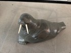 Vintage Antique Alaska Native Walrus Inuit Carving Carved Soapstone - 7   