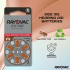 Hearing Aid Battery  Size 312  60 Batteries 