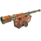 Vintage Brass Pirate Telescope With Box - Nautical Sailor Decor For Home   Boat
