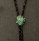 Sterling Silver Bolo Tie - Lone Mountain Natural Turquoise - New 