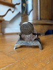 Victorian  1897  Antique Cast Iron Tilting Snail Inkwell Stand