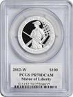 2012-w  100 American Platinum Eagle Pr70dcam Pcgs