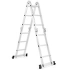 12 5  12-step Multi Purpose Step Platform Aluminum Folding Scaffold Ladder 330lb