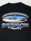 2016 Harley Davidson Salt Lake City Utah Blue Flames T Shirt  l 
