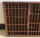 Vintage Wooden Printers Drawer Letterpress Shadowbox Hamilton Two Rivers Wis 