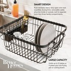 Antique Gray Metal Dish Rack Better Homes Gardens W caddy Sink Organizer