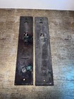 Pair Victorian Cast Brass Reading  windsor   Doorknob Escutcheon Plates
