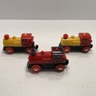 3 Vintage Brio Wooden Railway Action Express Broken For Parts - Only Lights Work