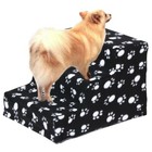 Portable Dog Stairs Pet 3 Steps For Bed Sofa Cats Ladder Ramp Removable Cover