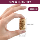 200 Pack Straight Wine Corks   8 Natural Corks For Crafts  7 8  X 1 3 4  Soft Wo
