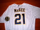 Jake Mcgee Milwaukee Brewers 2022 Game Worn Used Jersey  tampa Rays Rockies 