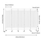 5-panel Medical Room Divider 250 180cm Foldable Medical Room Divider W wheels