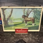 Vintage 1950   s Budweiser Beer Clydesdale Anheuser Busch Bar Light Sign Excellent