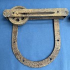 Pair Vintage Antique Horseshoe U Shape Cast Iron Barn Door Track Rollers Hangers