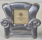 Lot Of 3 Vintage Small Metal Furniture Picture Frames 2 Chairs 1 Cabinet Silver