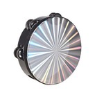 8 Inch Wooden Reflective Tambourine Double Row Jingle Percussion Instrument S0c3