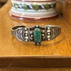 Vintage Native American Turquoise Bracelet Sterling Silver Navajo Old Pawn