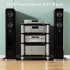 4-tier Av Media Stand  Amplifier Rack Cabinet For Stereo Component Game Conso   