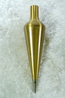 Solid Brass 12 Oz Unmarked Plumb Bob 5  Vintage In Original Box