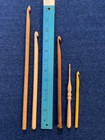5 Wooden Crochet Hooks  Longest 12 Inches Tall 