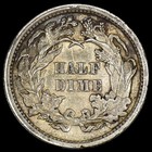 1861 Seated Half Dime     Xf Extra Fine     Silver H10c Coin Scarce 69e    trusted   