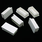 White Plastic Rectangle Blanking End Cap Tube Pipe Box Section Inserts Plug Bung