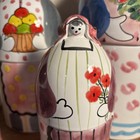 Vintage Italian Peasant Girls Kitchen Canisters Full Set Italica Ars Made Italy