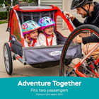 Instep Take 2 Double Child Bike Trailer  80 Lbs Max  Folding Frame  Red