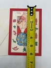 Vintage Hallmark Christmas Card Ol  St  Nick Santa Claus With Toy Sack Unused