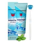 Tongue Cleaner Gel And Brush Set     Fresh Breath Oral Care Solution 45g
