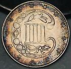 1862 Three Cent Silver Piece Trime 3c Type 3 Civil War Date Us Coin Cc25691