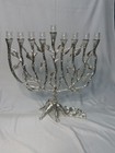 Leaf Hanukkah Menorah   Jewish Holiday   Home Decor   Unique Menorah Height 18 