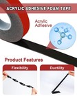 Acual Vhb Double Sided Tape  Thin Mounting 1 25cm 3m  Black