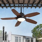 42 Inch Wet Rated Outdoor Ceiling Fan With Lights And Remote ip65 Hanging 