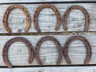 6 Iron Rusty Horseshoes Lot Wall Art Decor Rustic Western Welding Volume Pricing