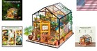 Creative Miniature House Kit - Tiny Greenhouse With Led For Artful Relaxation