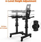 Uboway Adjustable Dumbbell Rack - Dumbbell Rack With 4 Levels Height Adjustment 