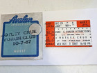 1987 Motley Crue Concert Ticket Fabulous Form Club Backstage Pass Rare Dated Set